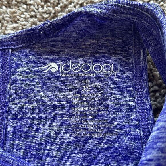 Ideology Women's Blue Keyhole Back Tank Top Size S Casual Summer - Picture 5 of 5